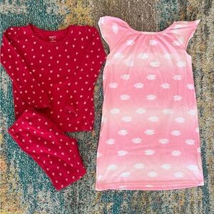 Carter's Red and Pink Kids Pajamas